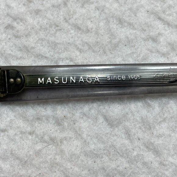 MASUNAGA 087 Eyeglasses Gray Handmade in Japan 47-22-145 - Picture 5 of 12